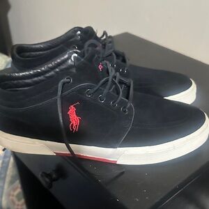 Polo by Ralph Lauren Black and Red Sneakers
